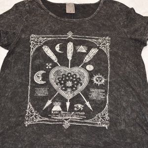 Grey/Black Moon Patterned Tee